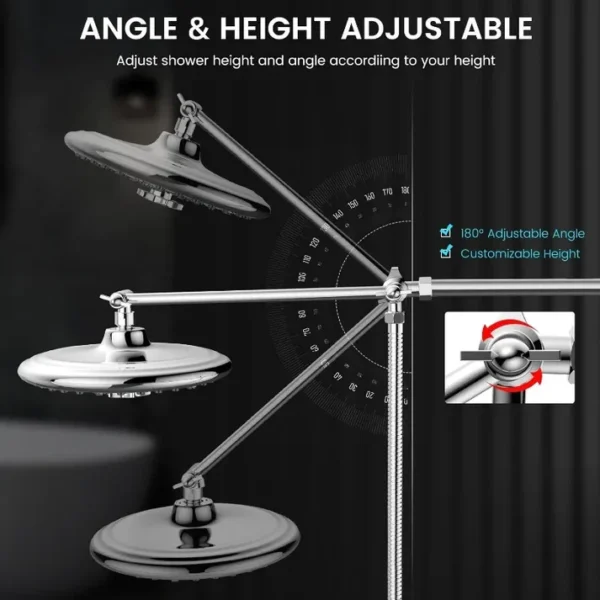 10" High Pressure Shower Head Combo with Handheld Spray, 16 Settings, 11" Adjustable Arm, ON/OFF Pause Switch - Image 5