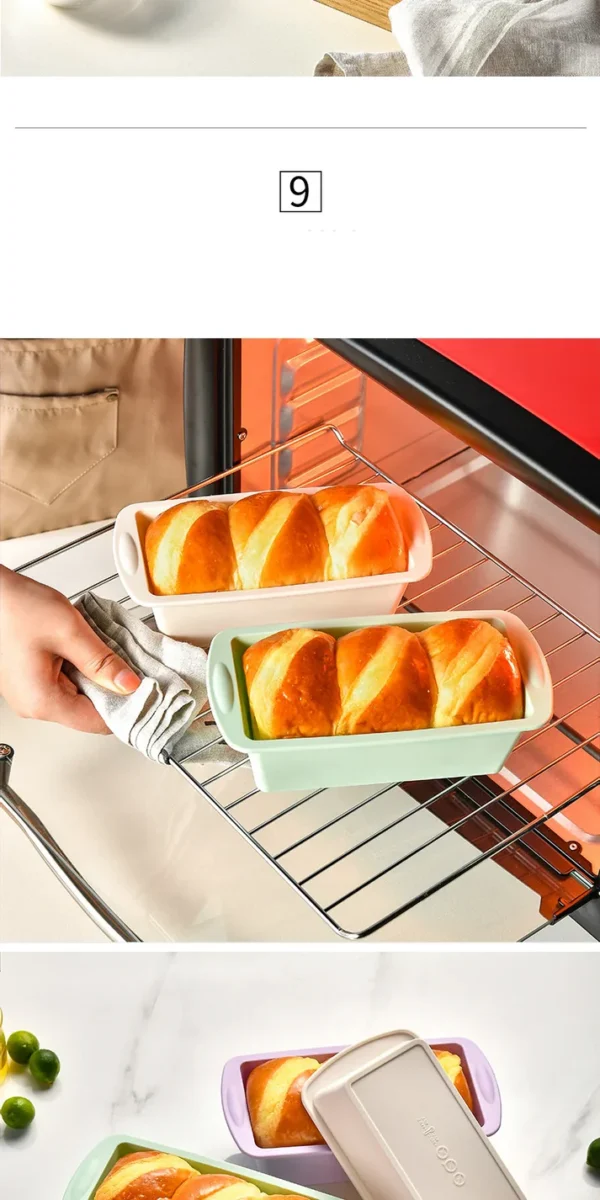 1/4Pcs Household Rectangular Silicone Mold Candy Toast Mould Easter Bread DIY Kitchen Supplies Cake Bakeware Pan Baking Tools - Image 4