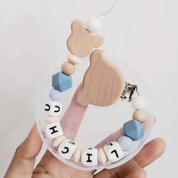 1-2pcs INS Baby Pacifier Clip Nordic Style Personalize Name Custom Newborn Dummy Nipple Holder Chain Babies Accessories Pendant - Image 8